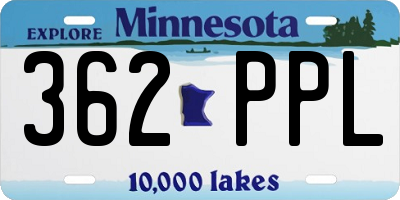 MN license plate 362PPL