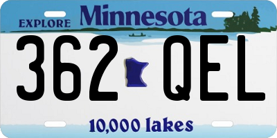 MN license plate 362QEL