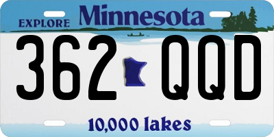 MN license plate 362QQD