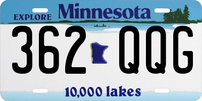 MN license plate 362QQG