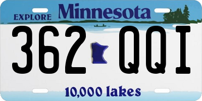 MN license plate 362QQI