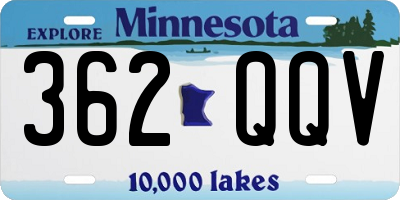 MN license plate 362QQV