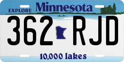 MN license plate 362RJD