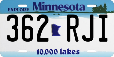 MN license plate 362RJI