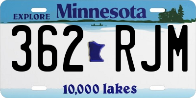 MN license plate 362RJM