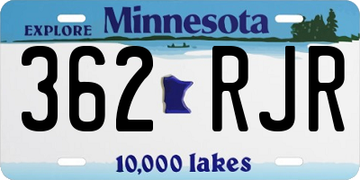 MN license plate 362RJR