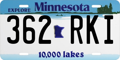 MN license plate 362RKI