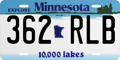 MN license plate 362RLB