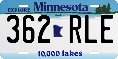 MN license plate 362RLE