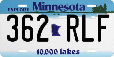 MN license plate 362RLF