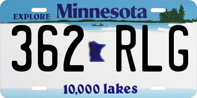 MN license plate 362RLG