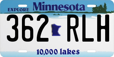 MN license plate 362RLH