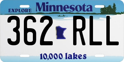 MN license plate 362RLL
