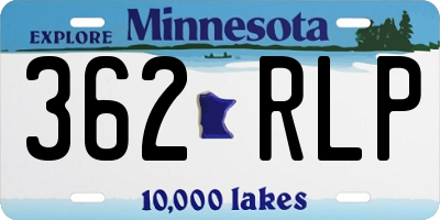 MN license plate 362RLP