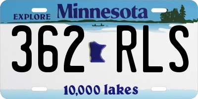 MN license plate 362RLS