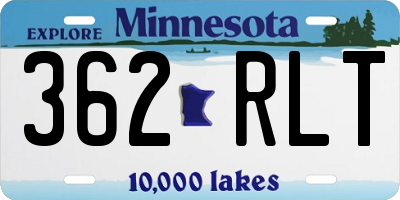 MN license plate 362RLT