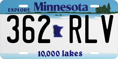 MN license plate 362RLV