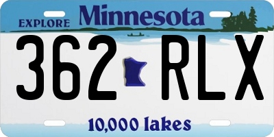 MN license plate 362RLX