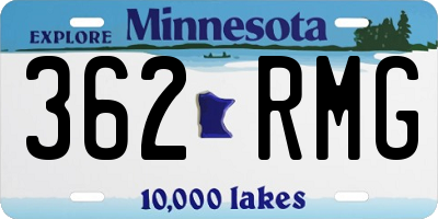 MN license plate 362RMG