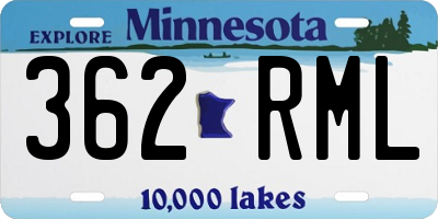 MN license plate 362RML