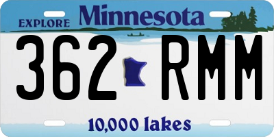 MN license plate 362RMM