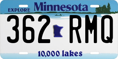 MN license plate 362RMQ