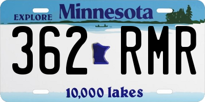 MN license plate 362RMR