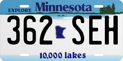 MN license plate 362SEH