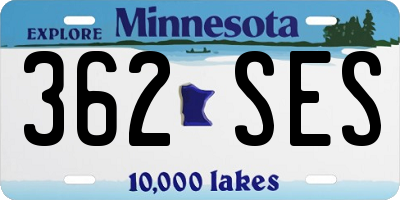 MN license plate 362SES