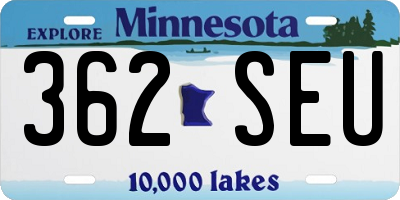 MN license plate 362SEU