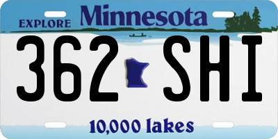 MN license plate 362SHI