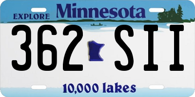 MN license plate 362SII