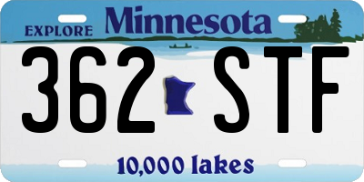 MN license plate 362STF
