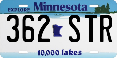 MN license plate 362STR