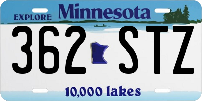 MN license plate 362STZ