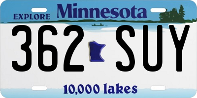 MN license plate 362SUY