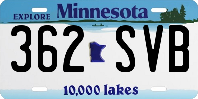 MN license plate 362SVB