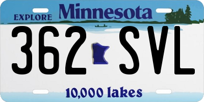 MN license plate 362SVL