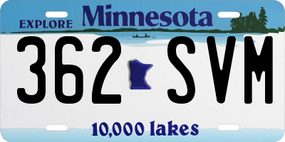MN license plate 362SVM