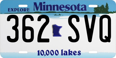 MN license plate 362SVQ