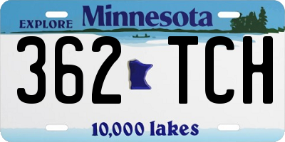 MN license plate 362TCH