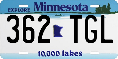 MN license plate 362TGL