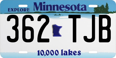 MN license plate 362TJB