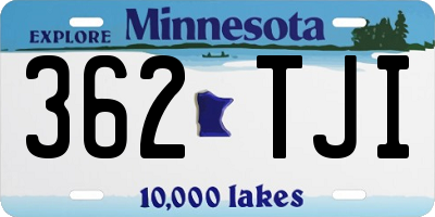 MN license plate 362TJI