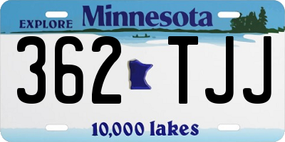 MN license plate 362TJJ