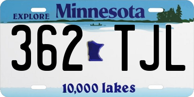 MN license plate 362TJL