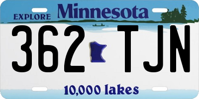 MN license plate 362TJN