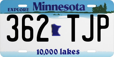 MN license plate 362TJP