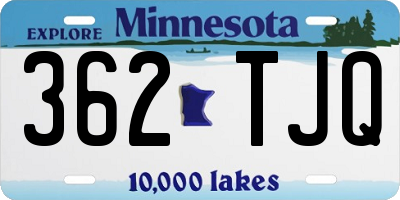 MN license plate 362TJQ