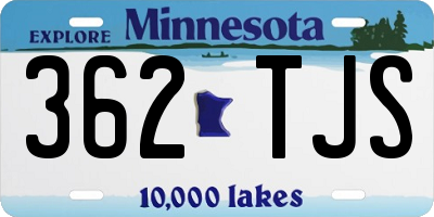 MN license plate 362TJS